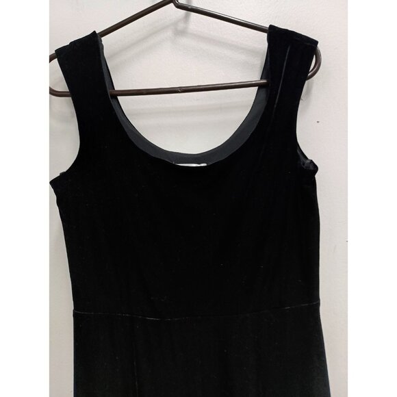 VTG 90s CDC Caren Desiree Midi Dress Size 10 Black Velvet Holiday Party Goth Y2K - Picture 3 of 8